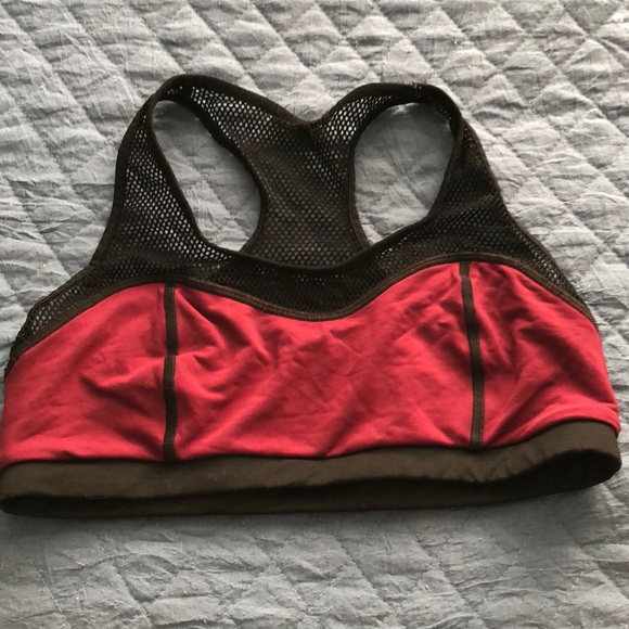 MICHI Mesh Panel Burgundy Spots Bra | M - Picture 3 of 14